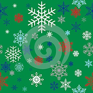 Seamless Christmas snowflake wrapping paper pattern