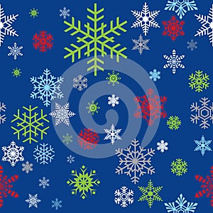 Seamless Christmas snowflake wrapping paper pattern