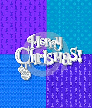 Seamless Christmas texture with typescript photo