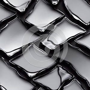 Seamless Chrome or Mercury Liquid Metallic Pattern Background