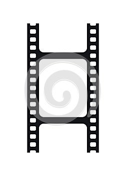 Seamless cinematic frame with slide. Retro video tape seamless border. Vintage camera reel
