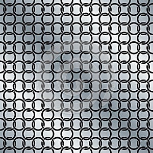 Seamless Circle Chain Interlink Pattern Background Texture