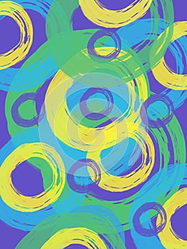 Seamless circle concept background abstract multicolor art splash.