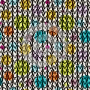 Seamless circle knitted pattern