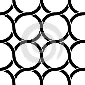 Seamless circle pattern. Geometric ring symbol. Outline shape Vector texture. Repeating design element