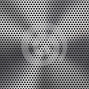 Seamless Circle Perforated Metal Grill Texture