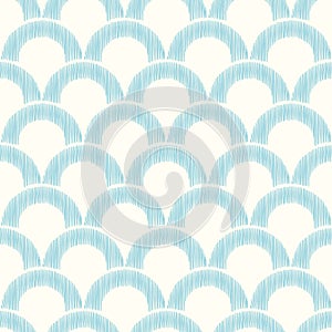 Seamless circle scallop mesh background