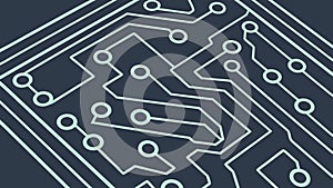 Seamless circuit board pattern, digital technology background, vector design Generative AI
