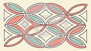 Seamless Circular Geometric Pattern Abstract Background, vector design Generative AI