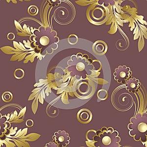 Seamless with claret flowers photo