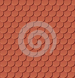 Seamless clay roof tiles