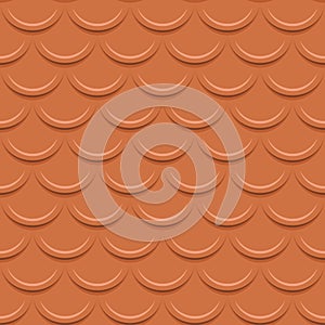 Seamless clay tile roof