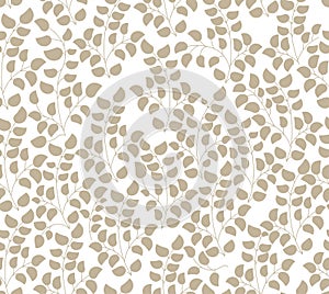 Seamless clear pattern with leaf