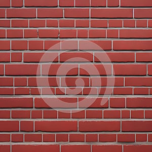 seamless close-up of a red brick wall, rugged and uneven background texture AI-Generated