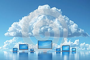 Seamless cloud integration: connecting computer to server for online storage, utilizing cloud technology for computing