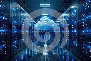 Seamless cloud integration: connecting computer to server for online storage, utilizing cloud technology for computing
