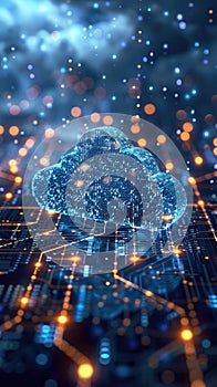 Seamless cloud integration: connecting computer to server for online storage, utilizing cloud technology for computing