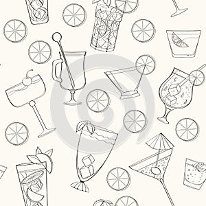 Seamless coctail pattern