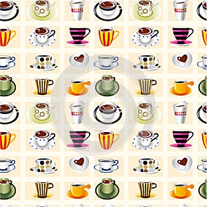 Seamless coffee pattern