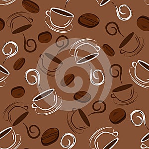 Seamless coffee pattern