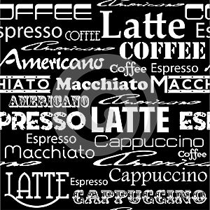 Seamless coffee pattern.