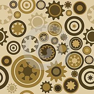 Seamless cogwheel pattern