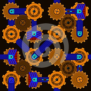 Seamless cogwheel pattern