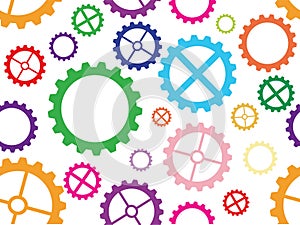 Seamless cogwheel pattern