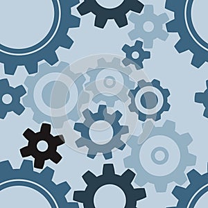 Seamless cogwheel pattern photo