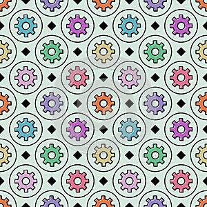 Seamless cogwheel pattern