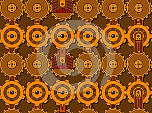 Seamless cogwheel pattern