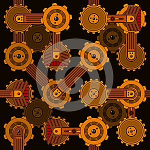 Seamless cogwheel pattern