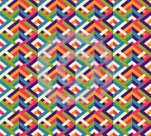 Seamless color blocks zigzag pattern