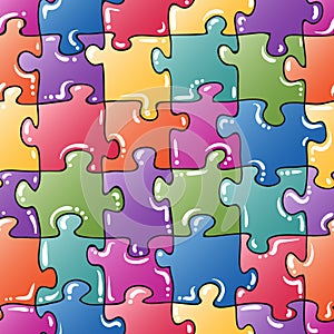 Seamless color puzzles background