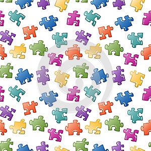 Seamless color puzzles background