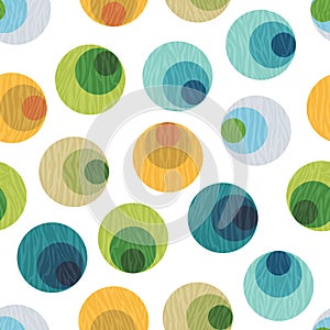 Seamless Colored Circles Pattern. Modern Illustration Design on White background.