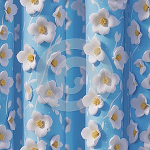 seamless colorfu lflowers pattern, repeating pattern, generative by ai