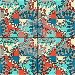 Seamless colorful abstract mod pattern