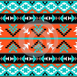 Seamless colorful aztec pattern