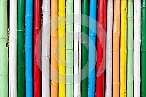 Seamless colorful bamboo stick striped pattern