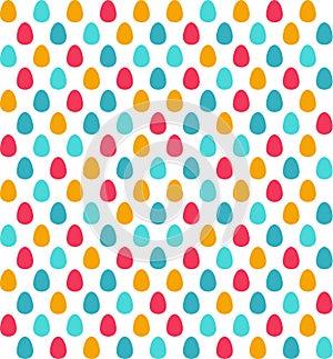 Seamless colorful Easter pattern with Easter egg ornamets