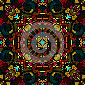 Seamless colorful of ethnic pattern