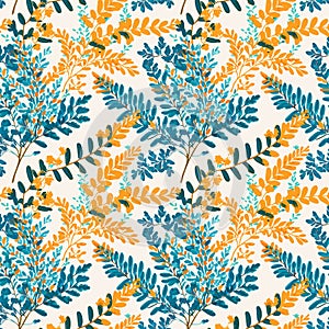 Seamless colorful floral background pattern. Decorative backdrop for fabric, textile, wrapping paper, card, invitation, wallpaper