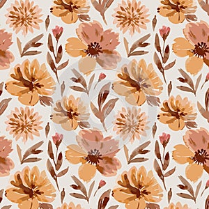 Seamless colorful floral background pattern. Decorative backdrop for fabric, textile, wrapping paper, card, invitation, wallpaper