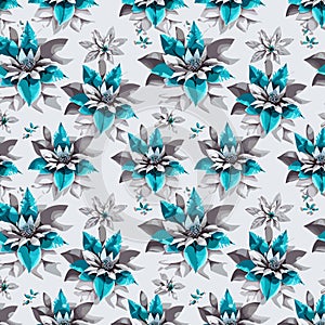 Seamless colorful floral background pattern. Decorative backdrop for fabric, textile, wrapping paper, card, invitation, wallpaper.