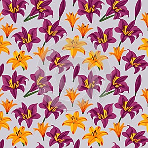 Seamless colorful floral background pattern. Decorative backdrop for fabric, textile, wrapping paper, card, invitation, wallpaper.