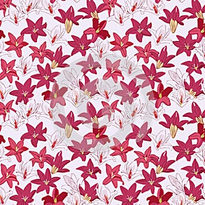 Seamless colorful floral background pattern. Decorative backdrop for fabric, textile, wrapping paper, card, invitation, wallpaper.