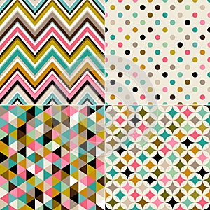 Seamless colorful geometric pattern