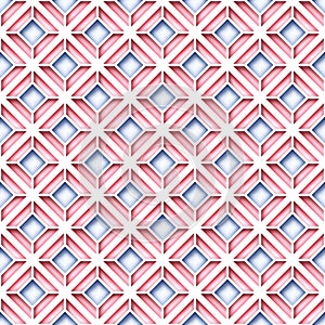 Seamless Colorful Geometric Pattern with Rhombuses