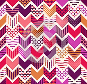 seamless colorful geometric zigzag pattern